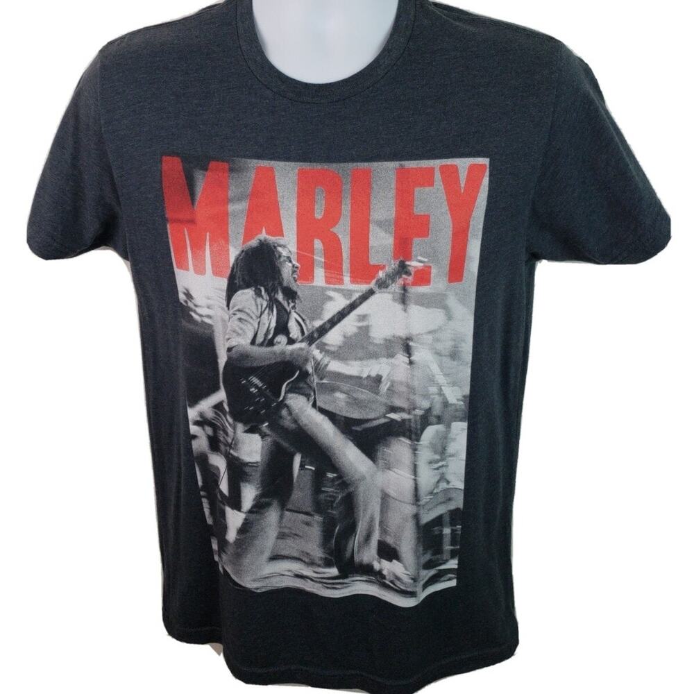 Official Catch A Fire Bob Marley Grey Polyblend Tshirt Size Small
